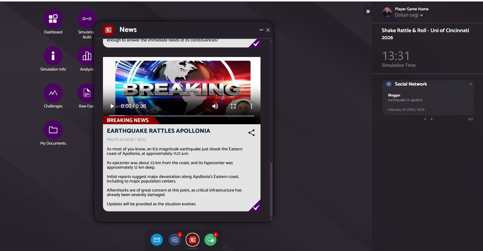 Breaking news feed