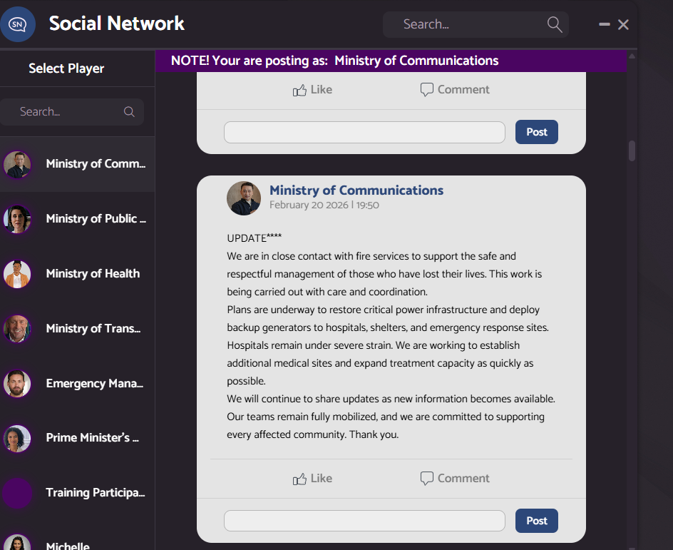 Social network feed